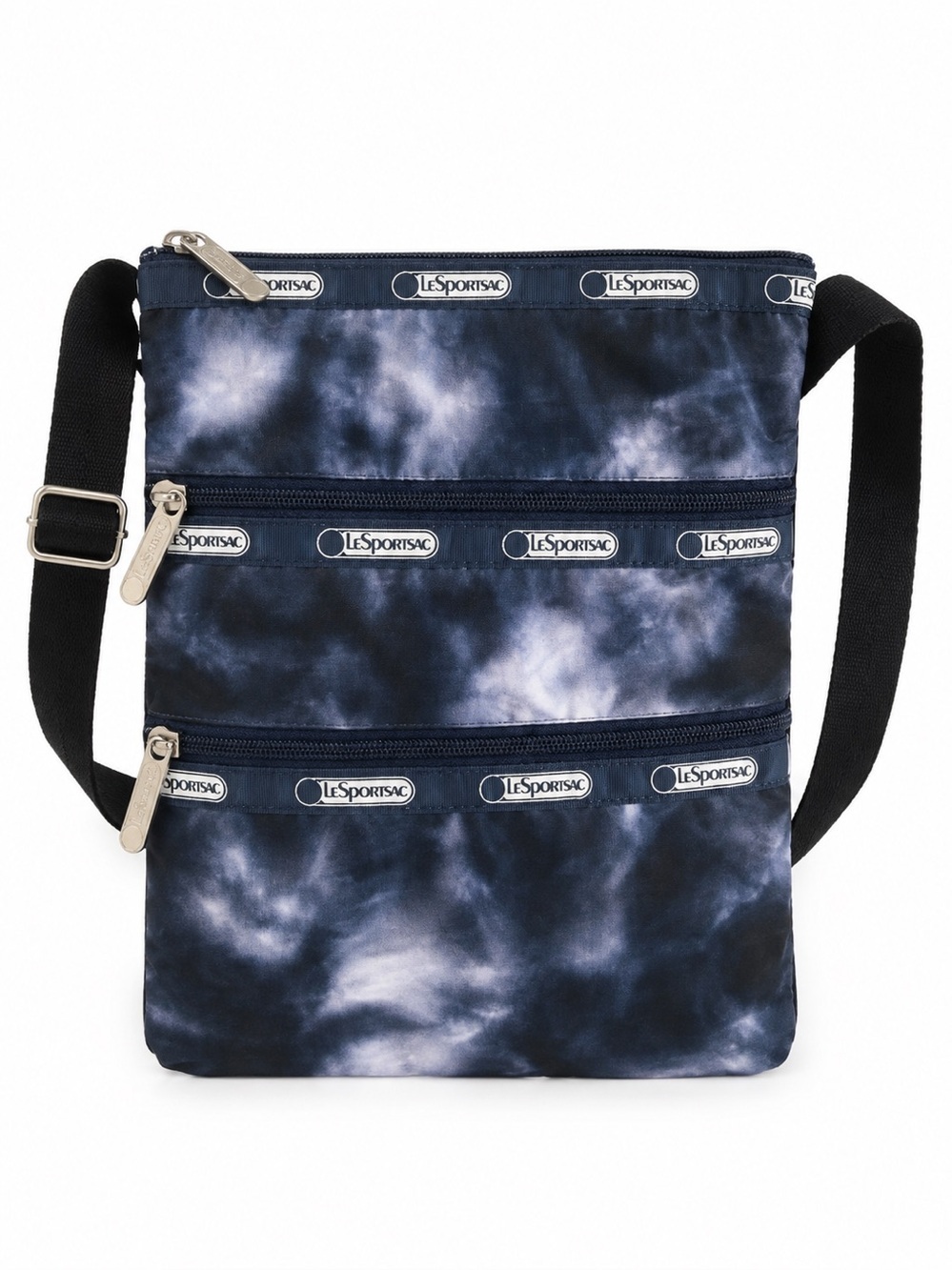 LeSportsac Classic 3-ZIP CROSSBODY Bag in Tie-Dye Blue